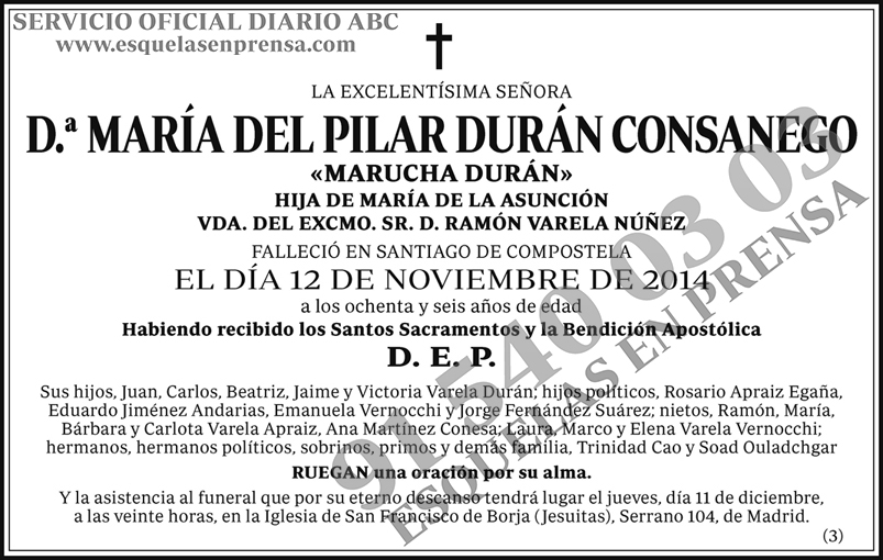 María del Pilar Durán Consanego